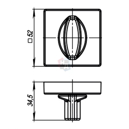 Накладка WC Armadillo BK6/USQ SN-3 никель матовый