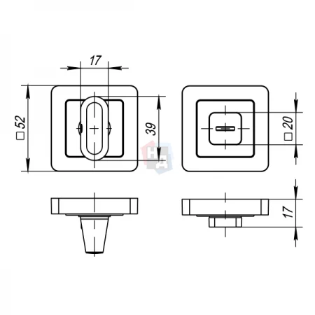 Накладка WC Punto BK6 QR GR/CP-23 графит / хром