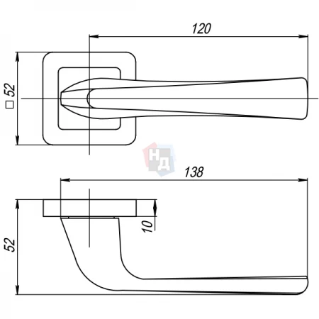 Дверная ручка Punto SATURN QR GR/CP-23 графит / хром