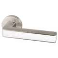 Дверная ручка Armadillo CUBE URB3 SN/White-19 никель матовый / белый