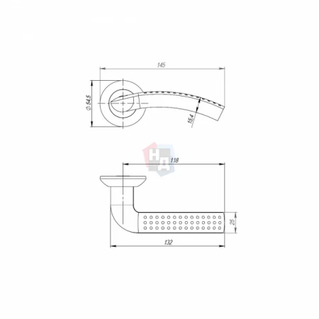 Дверная ручка Punto LOGICA TL SG/GP-4 золото матовое / золото