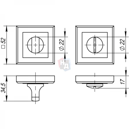 Накладка WC Punto BK6 QL GR/CP-23 графит / хром