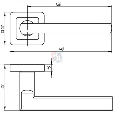 Дверная ручка Punto PLUTON QR GR/CP-23 графит / хром
