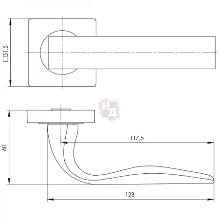 Дверная ручка AJAX EVO JK CP-8 хром
