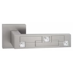Дверная ручка ORO&ORO LOTUS Swarovski 102CR-13E MSN никель матовый