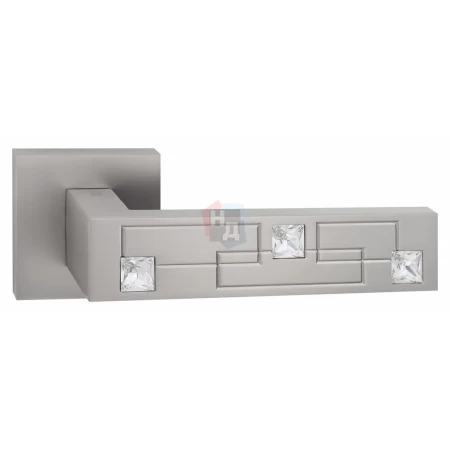 Дверная ручка ORO&ORO LOTUS Swarovski 102CR-13E MSN никель матовый