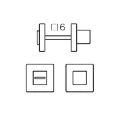 Накладка WC ORO&ORO 31WC-24E SCH хром матовый