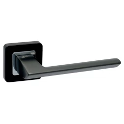 Дверная ручка Safita RAZOR SQ MSB/CP матовый графит / хром