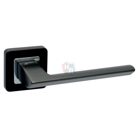 Дверная ручка Safita RAZOR SQ MSB/CP матовый графит / хром