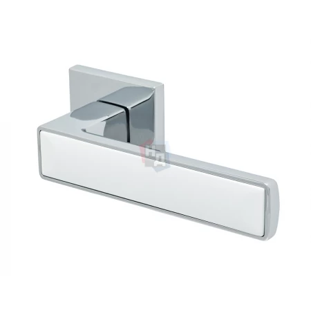 Дверная ручка Safita MIRROR HS WP/CP белый/хром