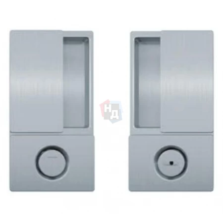 Ручка для распашных дверей AGB WAVE WC хром матовый брашированный (B300020032)