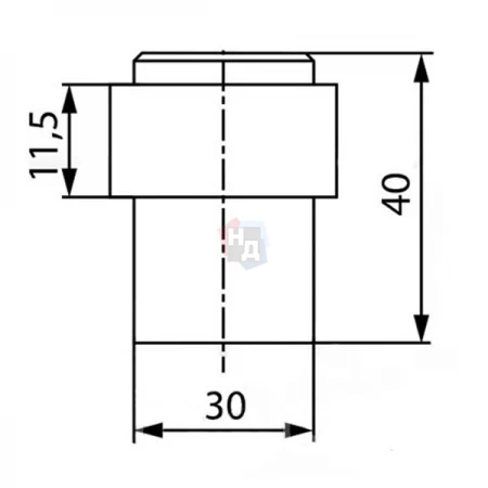 Дверной стопор Siba DS-202 ABM черный