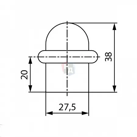 Дверной стопор Siba DS-606 BP латунь полированная