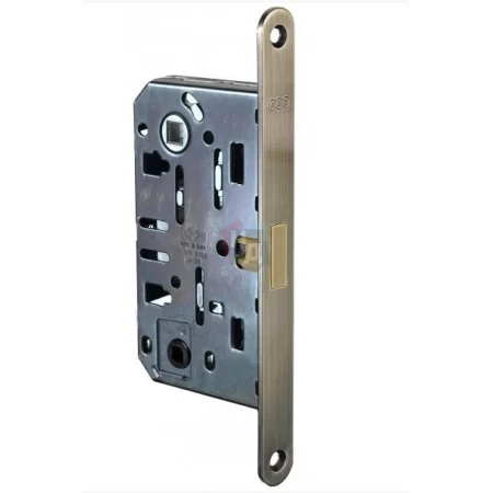 Замок межкомнатный AGB Mediana Polaris 2XT WC латунь античная (зелёная бронза) (B061025012)