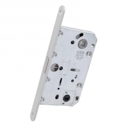 Замок межкомнатный AGB Mediana Polaris 2XT WC сатин хром (серая краска) (B061025041)