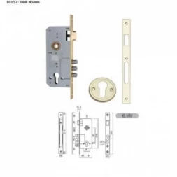 Замок врезной Siba10152/3MR CP хром new