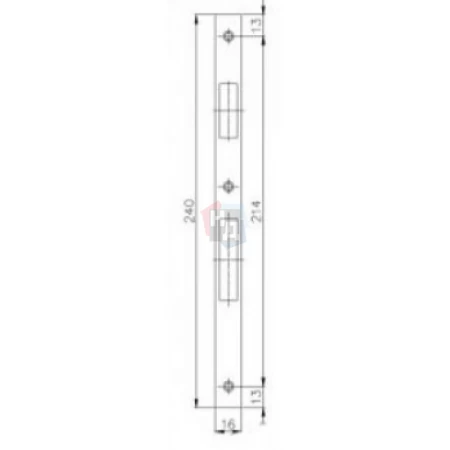 Ответная планка для Siba PVC 153Р хром