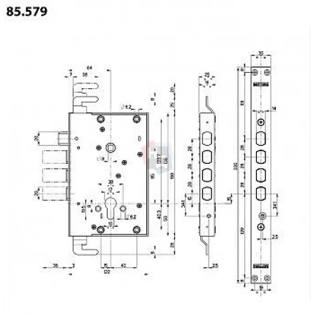 Замок врезной Mottura 85.579 (85579)
