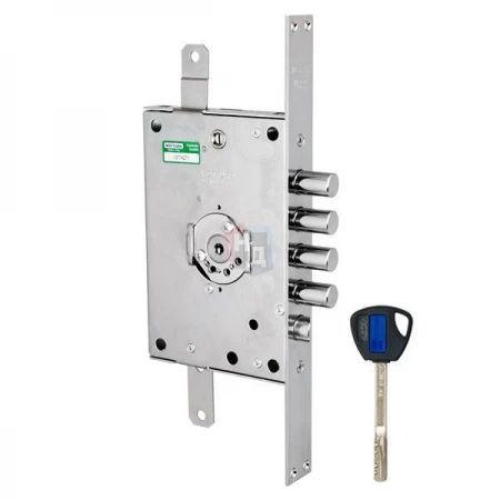 Замок врезной Mottura 3D.771 (3D771L80005CS) левый 3D Key (складной ключ)