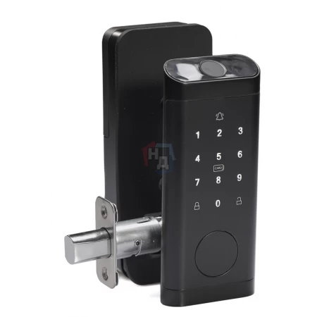 Умный замок PES One Black черный (отпечаток пальца, приложение, код, брелок, NFC, RFID-карта)