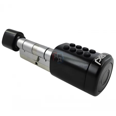 Смарт-цилиндр PES Cylinder 35x35T черный (отпечаток пальца, приложение, код, брелок, NFC, RFID-карта)