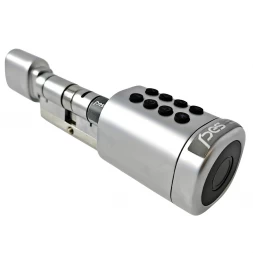 Смарт-цилиндр PES Cylinder 35x35T серый (отпечаток пальца, приложение, код, брелок, NFC, RFID-карта)