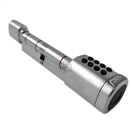 Смарт-цилиндр PES Cylinder 55x50T серый (отпечаток пальца, приложение, код, брелок, NFC, RFID-карта)