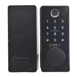 Умный замок PES Bolt черный (отпечаток пальца, приложение, код, брелок, NFC, RFID-карта)