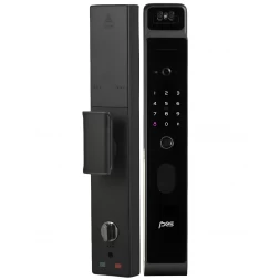Умный замок PES Gold черный (Face ID, Wi-Fi, отпечаток пальца, приложение, код, брелок, NFC, RFID-карта)