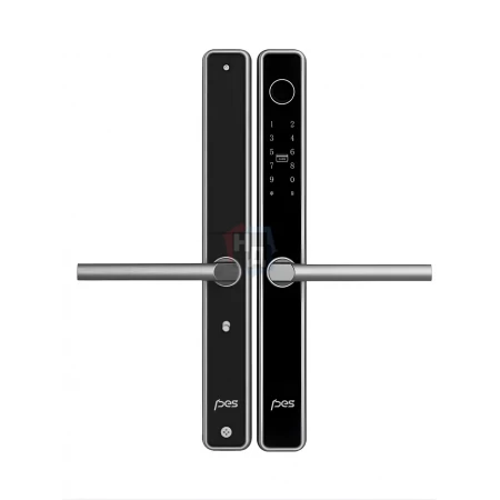 Умный замок PES Inox черный (Wi-Fi, отпечаток пальца, приложение, код, брелок, NFC, RFID-карта)