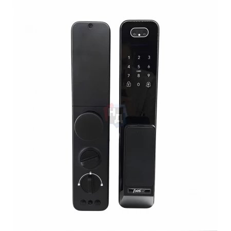 Умный замок PES Boxer черный (Face ID, отпечаток пальца, приложение, код, брелок, NFC, RFID-карта)