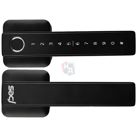 Умный замок PES Hand 2 черный (отпечаток пальца, приложение, код, брелок, NFC, RFID-карта)
