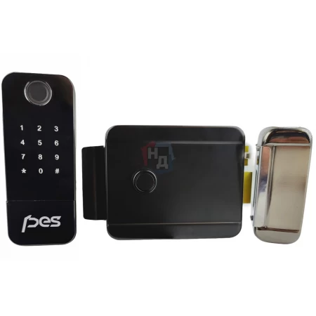 Умный замок PES Mastiff черный (отпечаток пальца, приложение, код, брелок, NFC, RFID-карта)