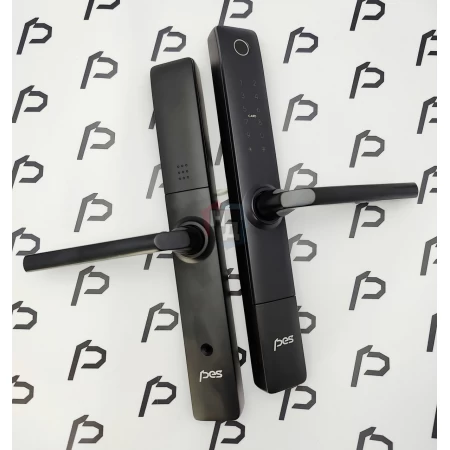 Умный замок PES Bigl черный (отпечаток пальца, приложение, код, брелок, NFC, RFID-карта)