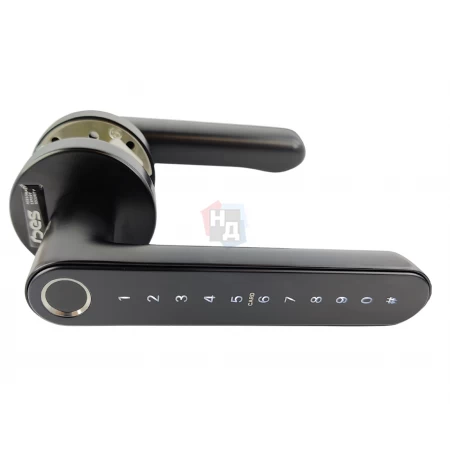 Умный замок PES Hand Black черный (отпечаток пальца, приложение, код, брелок, NFC, RFID-карта)