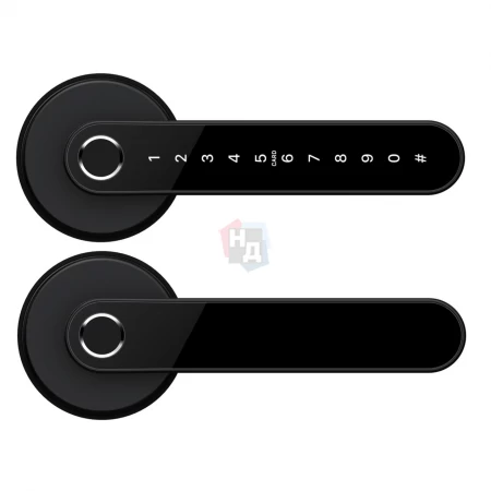 Умный замок PES Hand Black черный (отпечаток пальца, приложение, код, брелок, NFC, RFID-карта)