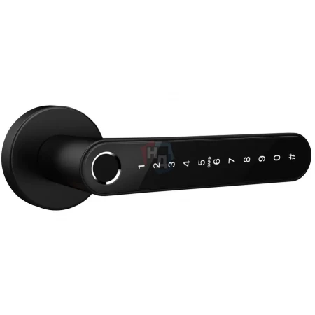 Умный замок PES Hand Black черный (отпечаток пальца, приложение, код, брелок, NFC, RFID-карта)