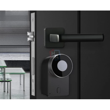 Умный замок PES Inox черный (отпечаток пальца, приложение, код, брелок, NFC, RFID-карта)
