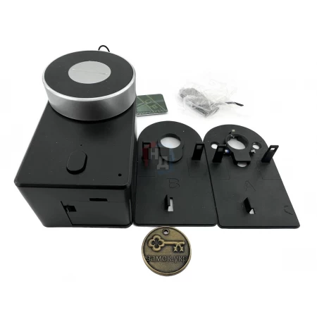Умный замок PES Inox черный (отпечаток пальца, приложение, код, брелок, NFC, RFID-карта)