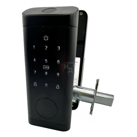 Умный замок PES One Black черный (отпечаток пальца, приложение, код, брелок, NFC, RFID-карта)