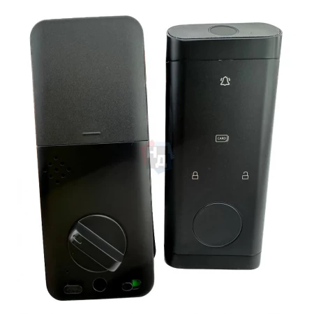 Умный замок PES One Black черный (отпечаток пальца, приложение, код, брелок, NFC, RFID-карта)