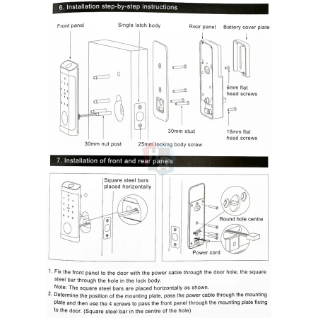 Умный замок PES One Black черный (отпечаток пальца, приложение, код, брелок, NFC, RFID-карта)