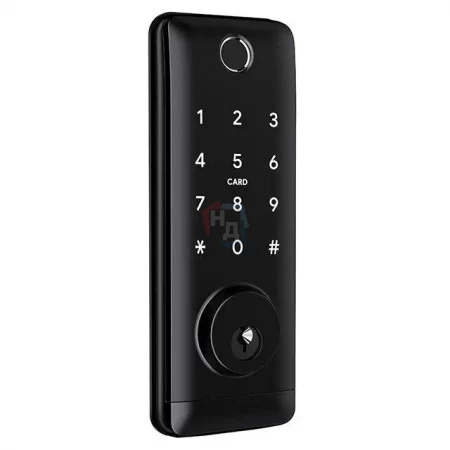 Умный замок PES Laki черный (отпечаток пальца, приложение, код, брелок, NFC, RFID-карта)