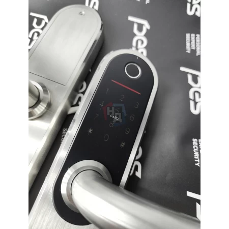 Умный замок PES Ben серый (отпечаток пальца, приложение, код, брелок, NFC, RFID-карта)