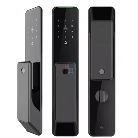 Умный замок PES Hotar черный (отпечаток пальца, приложение, код, брелок, NFC, RFID-карта)