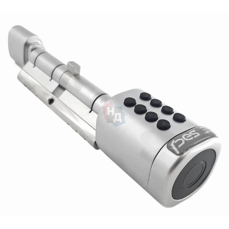 Смарт-цилиндр PES Cylinder 55x50T серый (отпечаток пальца, приложение, код, брелок, NFC, RFID-карта)