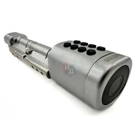Смарт-цилиндр PES Cylinder 55x50T серый (отпечаток пальца, приложение, код, брелок, NFC, RFID-карта)