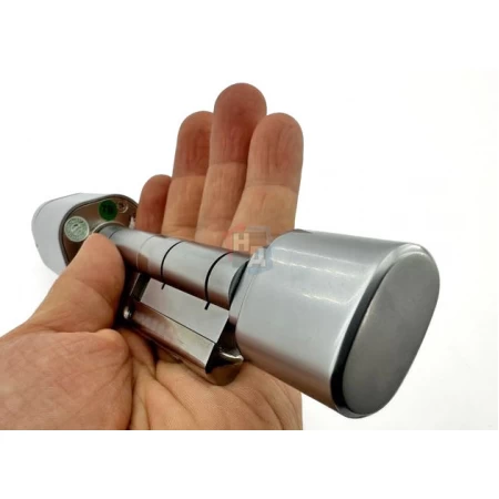 Смарт-цилиндр PES Cylinder 55x50T серый (отпечаток пальца, приложение, код, брелок, NFC, RFID-карта)