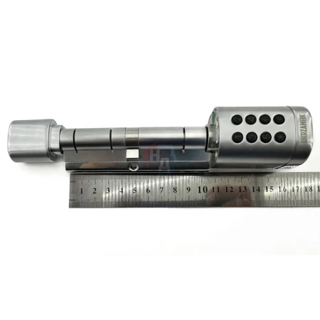 Смарт-цилиндр PES Cylinder 55x50T серый (отпечаток пальца, приложение, код, брелок, NFC, RFID-карта)