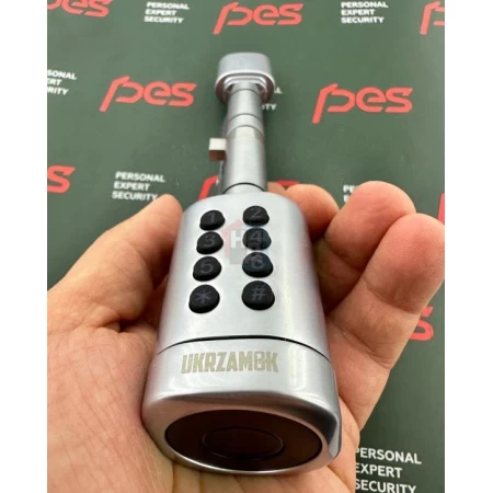 Смарт-цилиндр PES Cylinder 55x50T серый (отпечаток пальца, приложение, код, брелок, NFC, RFID-карта)